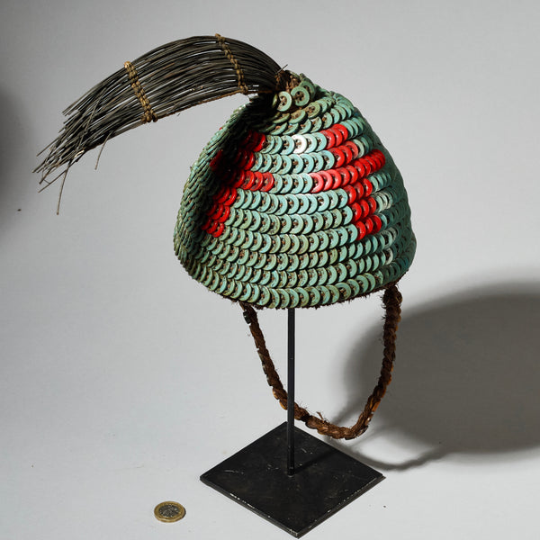 AN APPEALING LEGA TRIBE BUTTON HAT FROM CONGO ( No 4970)