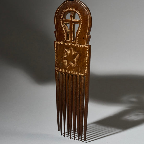 A FINE LOVE COMB, BAULE TRIBE IVORY COAST W. AFRICA (No 4904)
