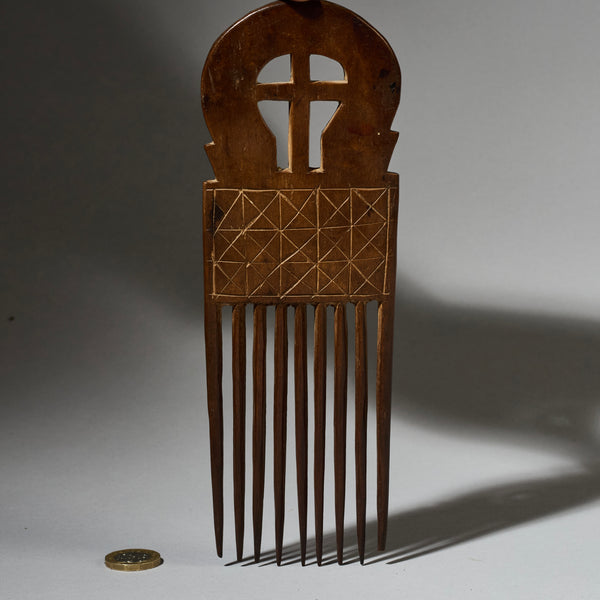 A FINE LOVE COMB, BAULE TRIBE IVORY COAST W. AFRICA (No 4904)