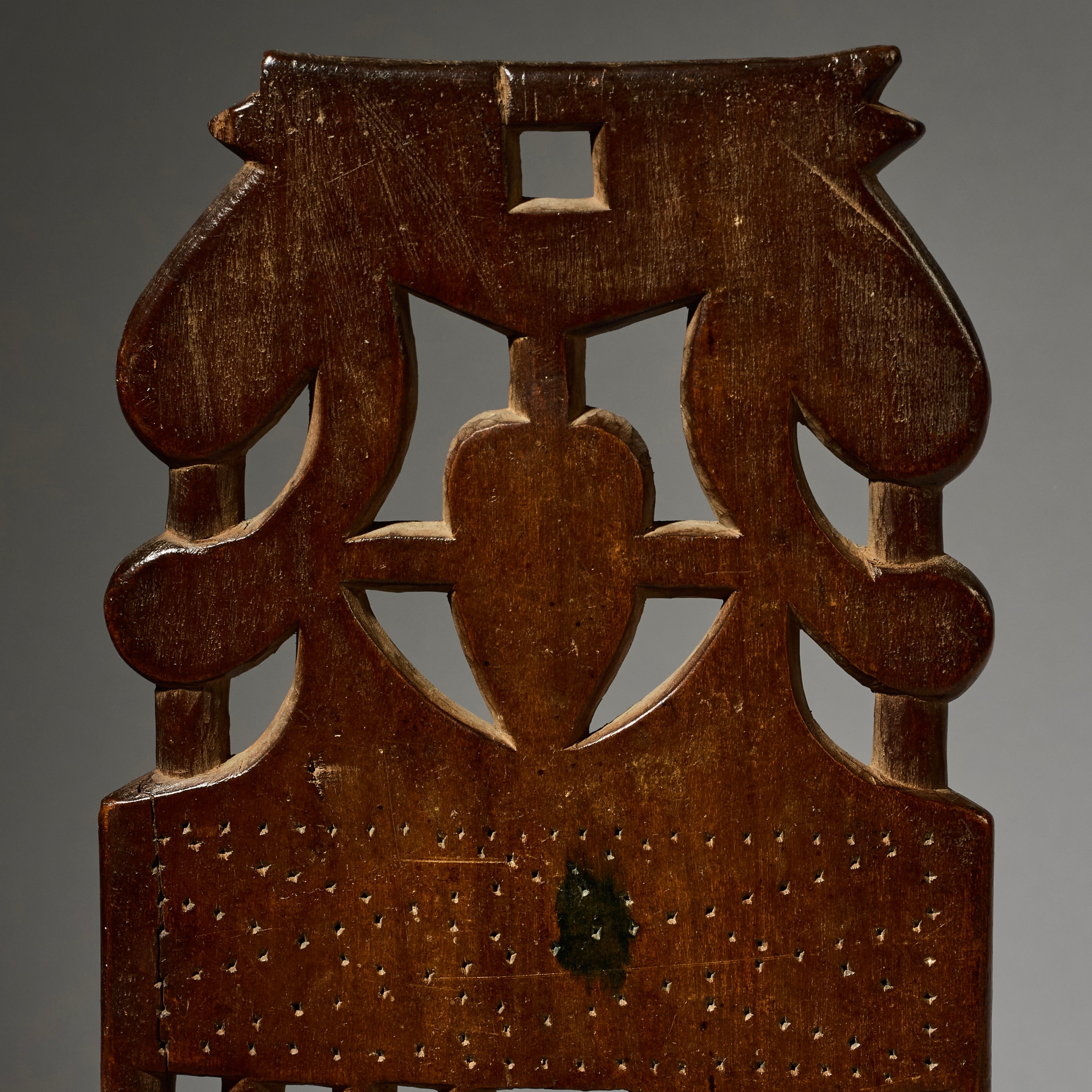 A FINE GEOMETRIC HAIR COMB, BAULE TRIBE IVORY COAST W. AFRICA (No 4940)