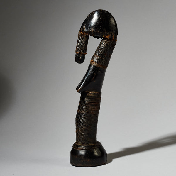 A SUPER MOSSI TRIBE LEATHER BOUND DOLL FROM BURKINA FASO W. AFRICA (No 4765 )