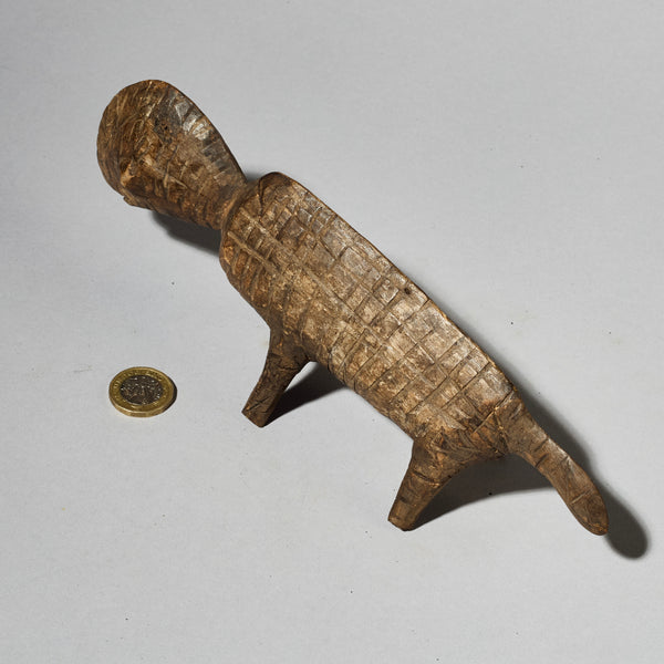 AN ENCRUSTED LOBI CHAMELEON NATURE SPIRITS FROM BURKINA FASO (No 4911 )