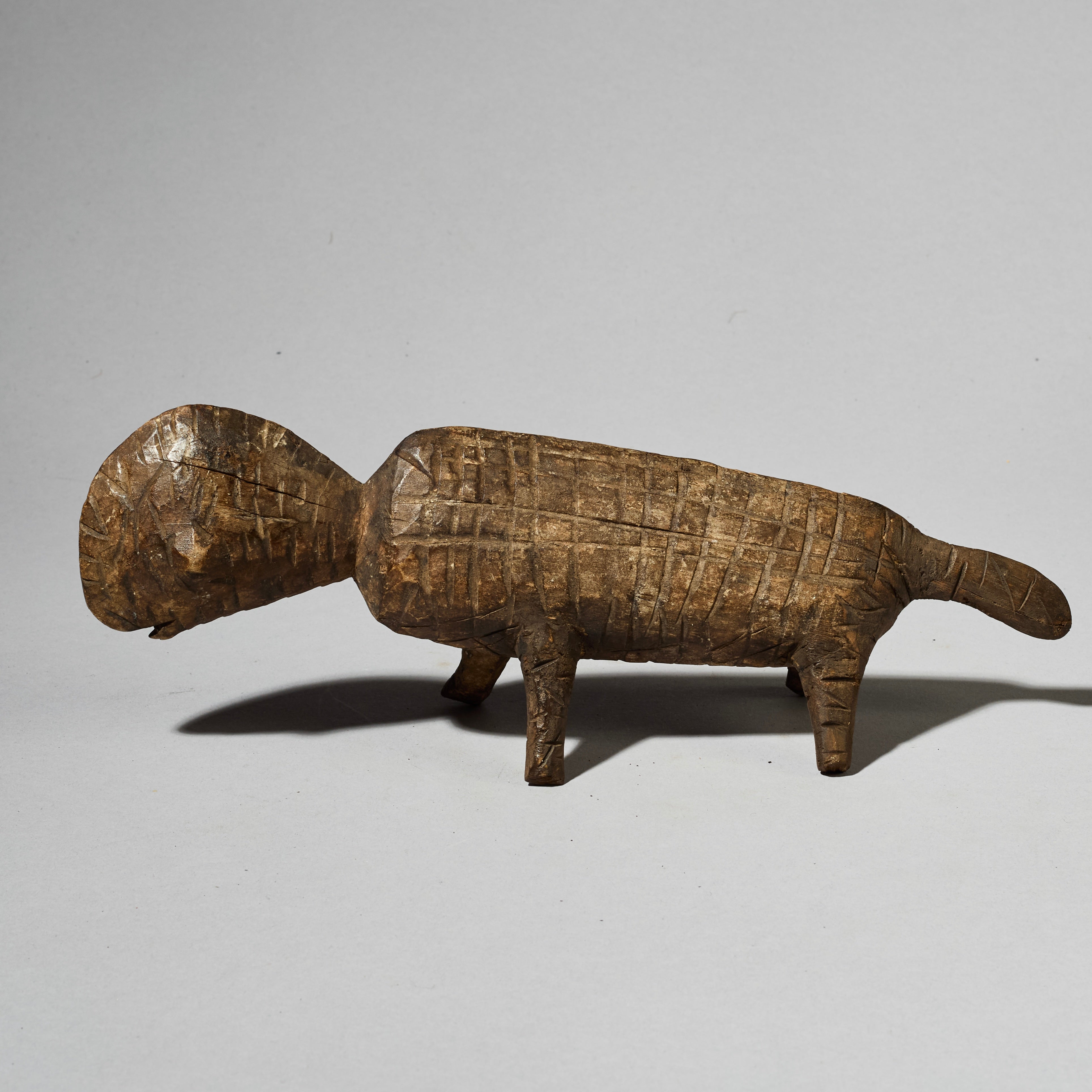 AN ENCRUSTED LOBI CHAMELEON NATURE SPIRITS FROM BURKINA FASO (No 4911 )