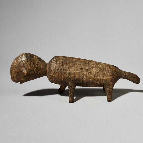 AN ENCRUSTED LOBI CHAMELEON NATURE SPIRITS FROM BURKINA FASO (No 4911 )