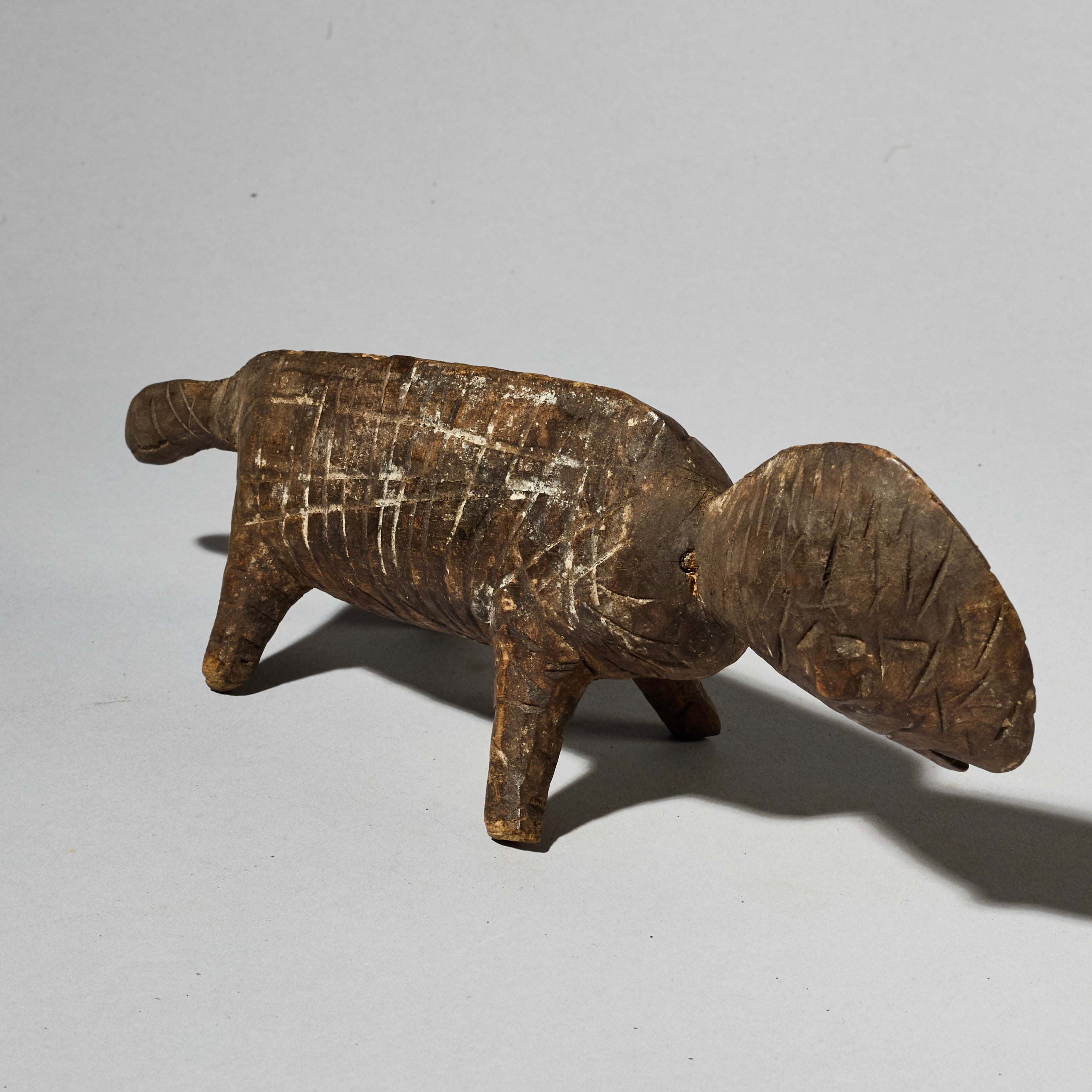 AN ENCRUSTED LOBI CHAMELEON NATURE SPIRITS FROM BURKINA FASO (No 4911 )