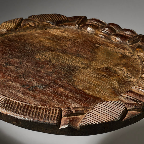 Sold SJ  PRETTY YORUBA TRIBE DIVINATION PLATE FROM  NIGERIA ( No 4962