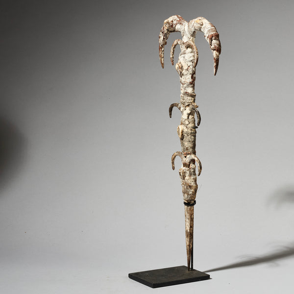 A IRON FIGURE TALISMAN FROM EWE TRIBE OF TOGO , ENCRUSTED WITH COWRIES AND IRON  ( No 4930