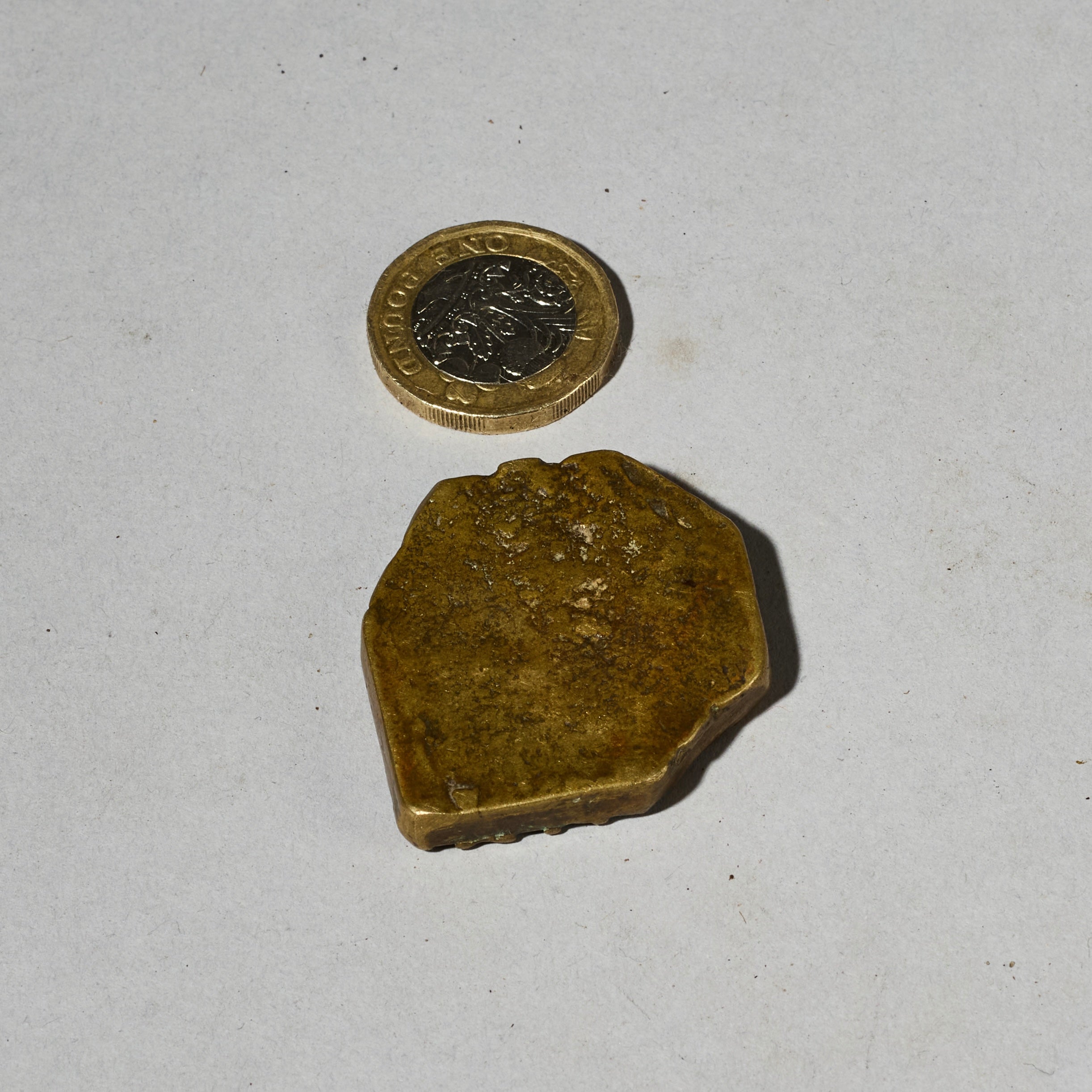AN UNUSUAL GEOMETRIC  19THC AKAN GOLD MEASURING WEIGHT ( No 4935)