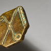 AN UNUSUAL GEOMETRIC  19THC AKAN GOLD MEASURING WEIGHT ( No 4935)