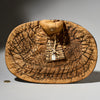A STUNNING ANTIQUE BARK BOTTOM COVER, EX UK COLL. MANGBETU  TRIBE OF THE CONGO( No 4964 )