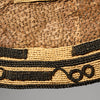 A STUNNING ANTIQUE BARK BOTTOM COVER, EX UK COLL. MANGBETU  TRIBE OF THE CONGO( No 4964 )