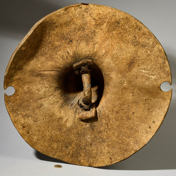 A SCULPTURAL THICK LEATHER SHIELD FROM BEDJA PEOPLE  E.AFRICA ( No 4956)