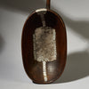 AN INGENIOUSLY REPAIRED WOODEN BOWL, TUTSI TRIBE RWANDA ( No 4897 )