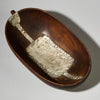 AN INGENIOUSLY REPAIRED WOODEN BOWL, TUTSI TRIBE RWANDA ( No 4897 )