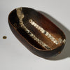A WONDERFUL WOOD BOWL WITH METAL REPAIRS TUTSI TRIBE RWANDA ( No 4896 )