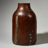 A LARGE  CHUNKY HONEY POT WITH METAL INDIGENOUS REPAIRS FROM THE TUTSI TRIBE OF RWANDA ( No 4908 )