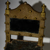 RESERVED DL A HEAVILY ADORNED ASHANTI TRIBE OF GHANA CHIEFS CHAIR EX UK COLLECTION  ( No 4773 )