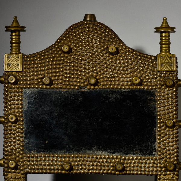 RESERVED DL A HEAVILY ADORNED ASHANTI TRIBE OF GHANA CHIEFS CHAIR EX UK COLLECTION  ( No 4773 )