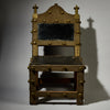 RESERVED DL A HEAVILY ADORNED ASHANTI TRIBE OF GHANA CHIEFS CHAIR EX UK COLLECTION  ( No 4773 )
