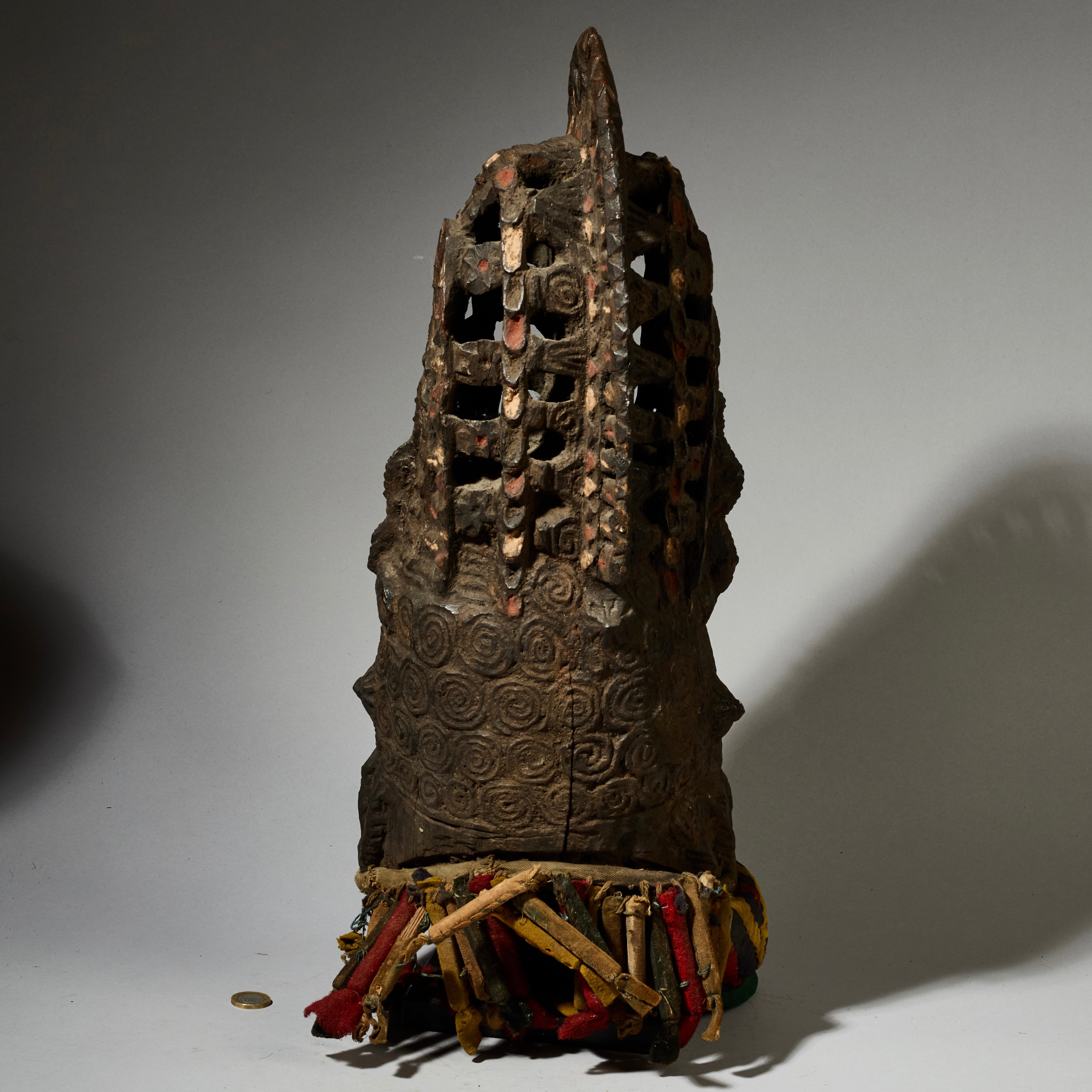 A RARE LARGE  IGBO MASK EX UK COLL., NIGERIA W AFRICA (No 4969)