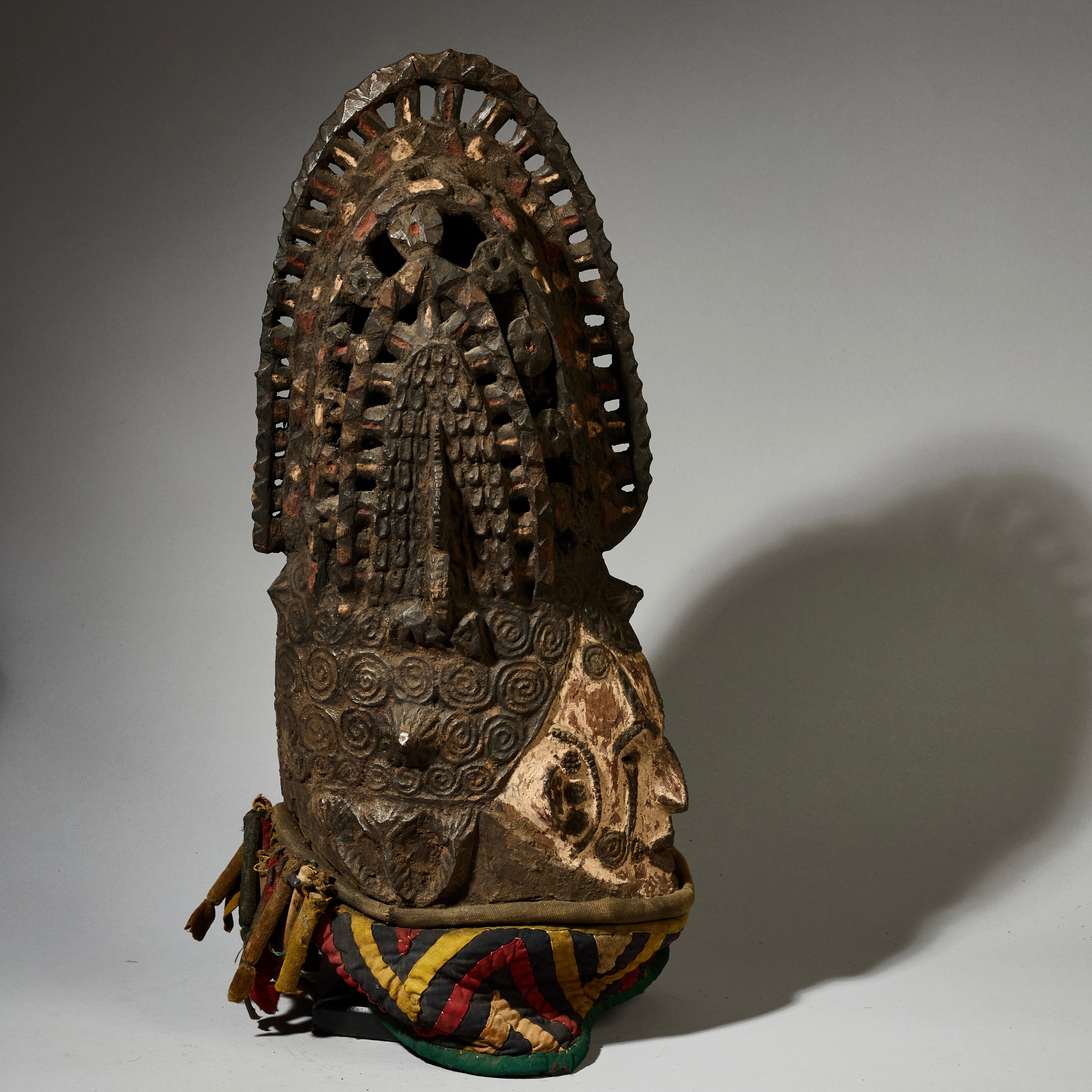 A RARE LARGE  IGBO MASK EX UK COLL., NIGERIA W AFRICA (No 4969)