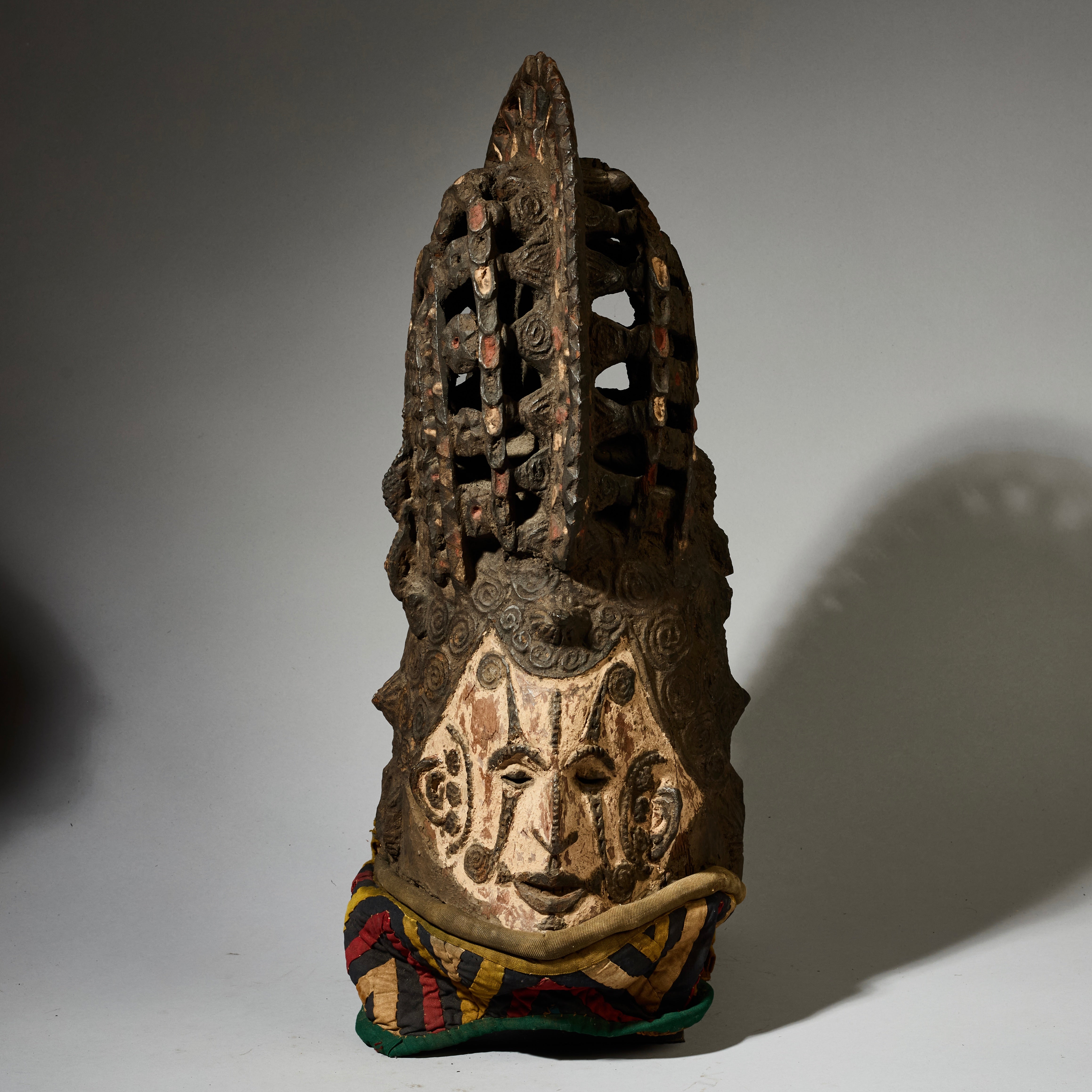 A RARE LARGE  IGBO MASK EX UK COLL., NIGERIA W AFRICA (No 4969)