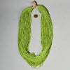A LIME GREEN MULTISTRAND NECKLACE,  BAULE TRIBE IVORY COAST ( No 4928)