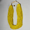 A SUNSHINE  YELLOW MULTISTRAND NECKLACE,  BAULE TRIBE IVORY COAST ( No 4927)