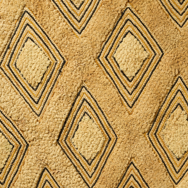 A LOVELY BLONDE MOUNTED RAFFIA SHOOWA PANEL  FROM THE KUBA PEOPLE OF CONGO ( No 4747 )