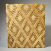 A LOVELY BLONDE MOUNTED RAFFIA SHOOWA PANEL  FROM THE KUBA PEOPLE OF CONGO ( No 4747 )