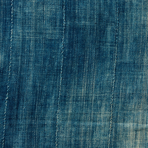 A SIMPLE, DENIMY INDIGO WOMANS CLOTH, MOSSI TRIBE BURKINA FASO ( No 4916 )