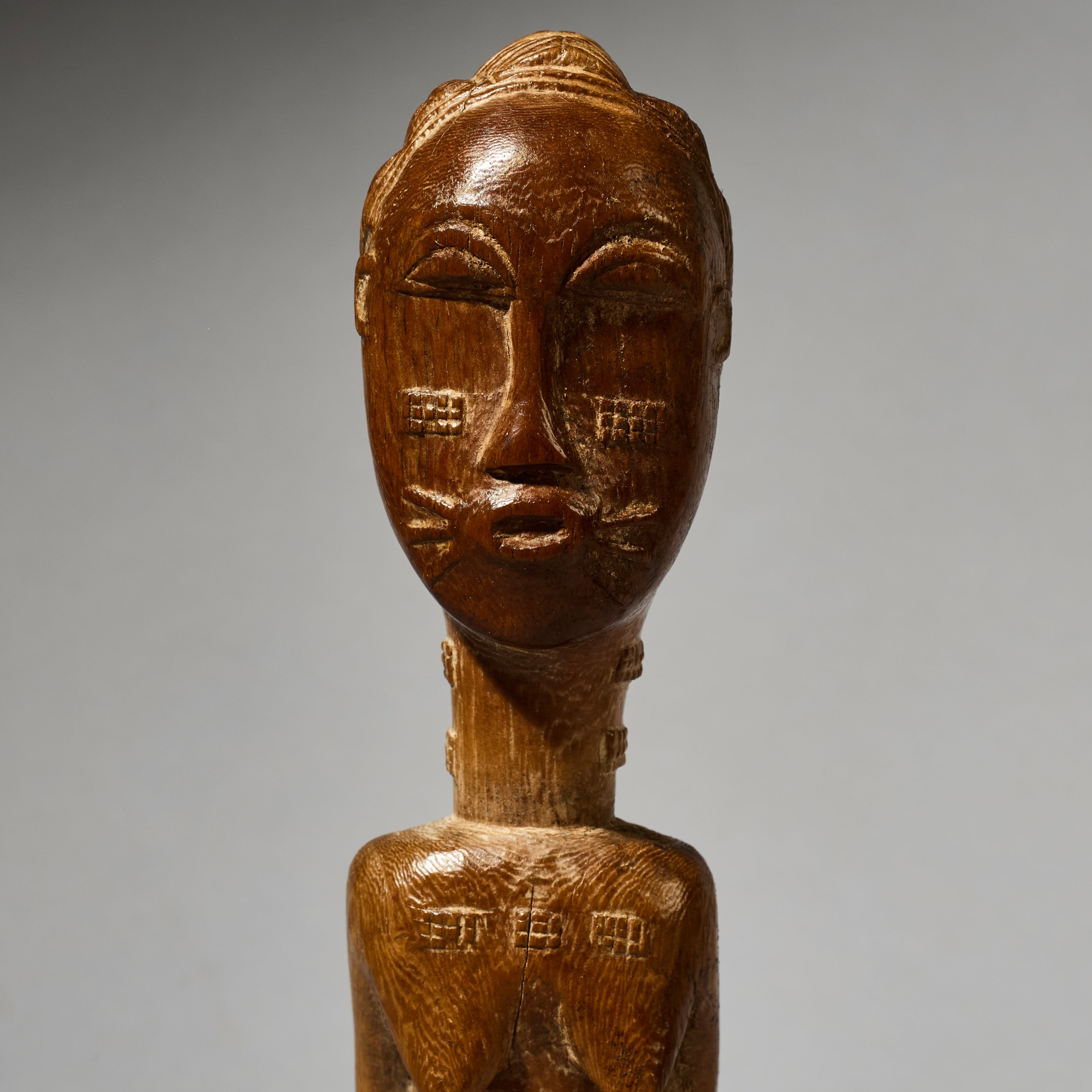 A PRETTY AND DELICATE OTHERWORLD SPIRIT PARTNER FROM BAULE TRIBE IVORY COAST  ( No 4963 )