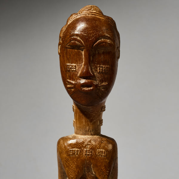 A PRETTY AND DELICATE OTHERWORLD SPIRIT PARTNER FROM BAULE TRIBE IVORY COAST  ( No 4963 )
