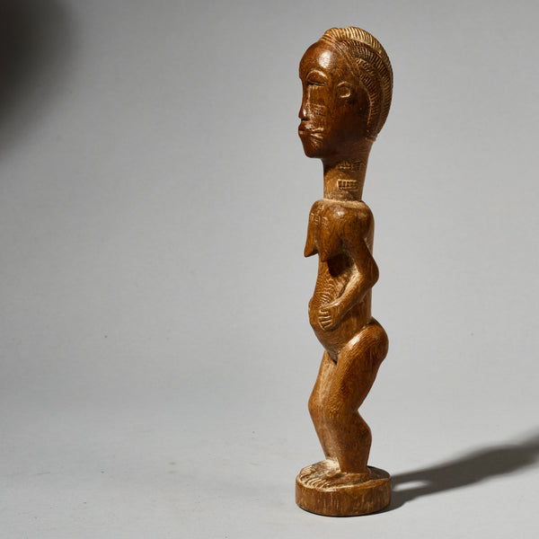 A PRETTY AND DELICATE OTHERWORLD SPIRIT PARTNER FROM BAULE TRIBE IVORY COAST  ( No 4963 )