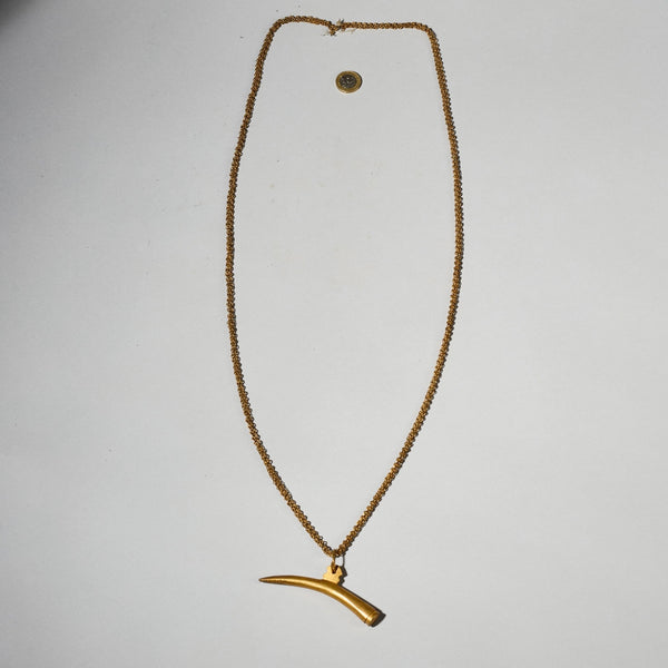 A HORN PENDANT PRESTIGE NECKLACE, BAULE TRIBE, IVORY COAST (  No 4771 )