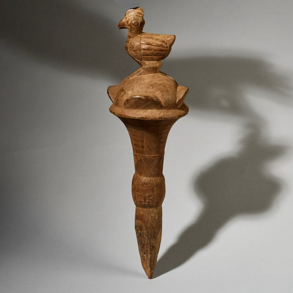 A GREAT BAULE BIRD  FLY WHISK EX GOLD LEAF,IVORY COAST W. AFRICA (No 4993 )