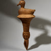 A FINE LARGE BAULE BIRD FLY WHISK EX GOLD LEAF,IVORY COAST W. AFRICA (No 4992)