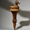 A FINE LARGE BAULE BIRD FLY WHISK EX GOLD LEAF,IVORY COAST W. AFRICA (No 4992)