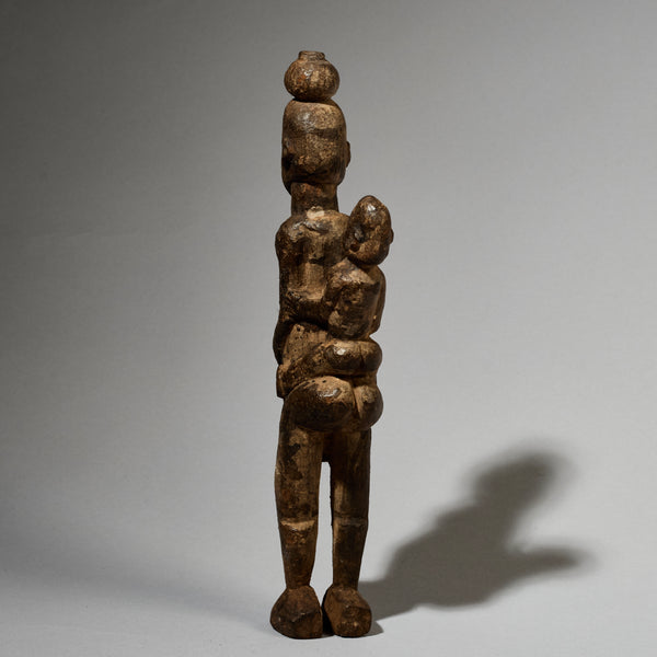 A RARE ENCRUSTED MATERNITY FIGURE, LOBI TRIBE BURKINA FASO ( No 5002 )