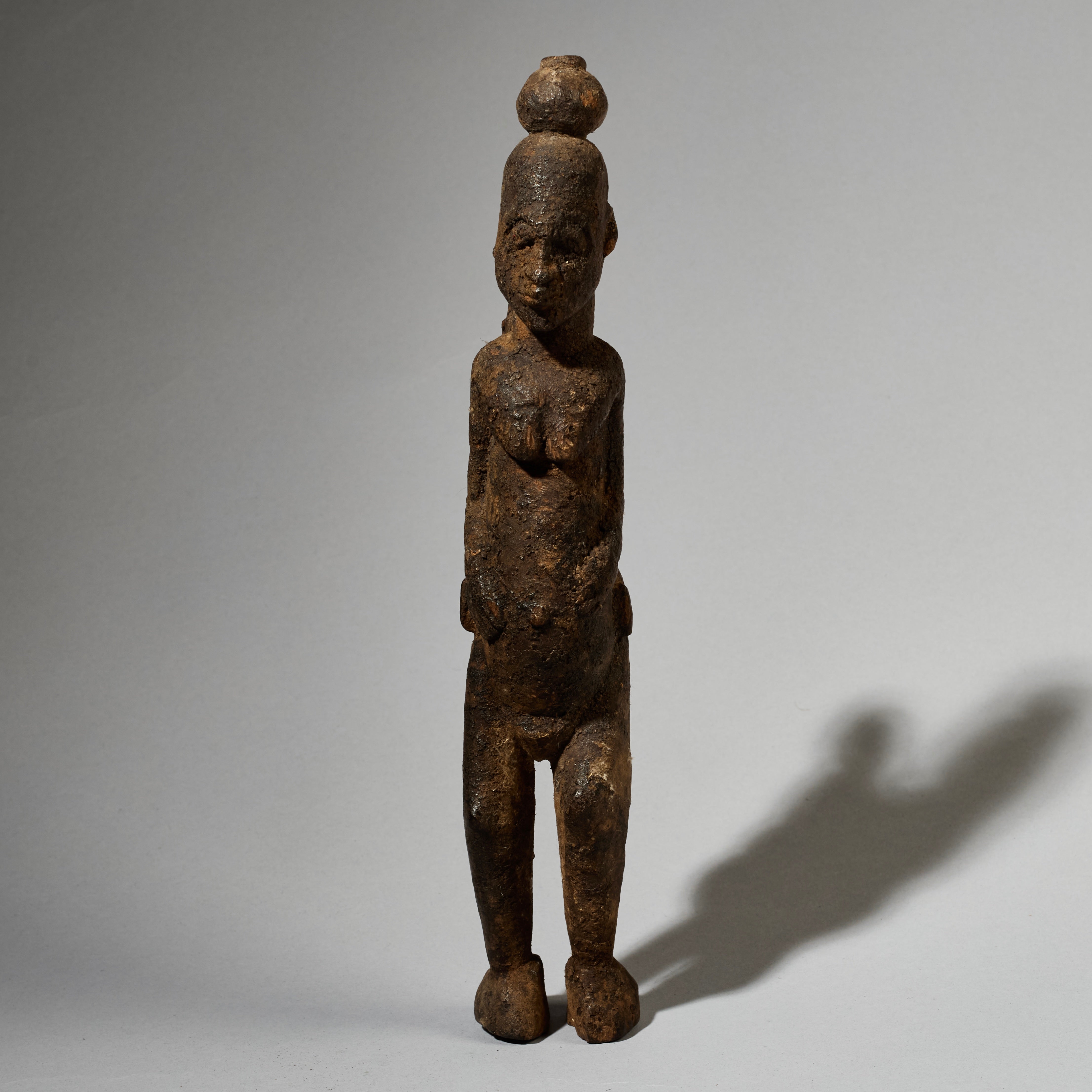 A RARE ENCRUSTED MATERNITY FIGURE, LOBI TRIBE BURKINA FASO ( No 5002 )