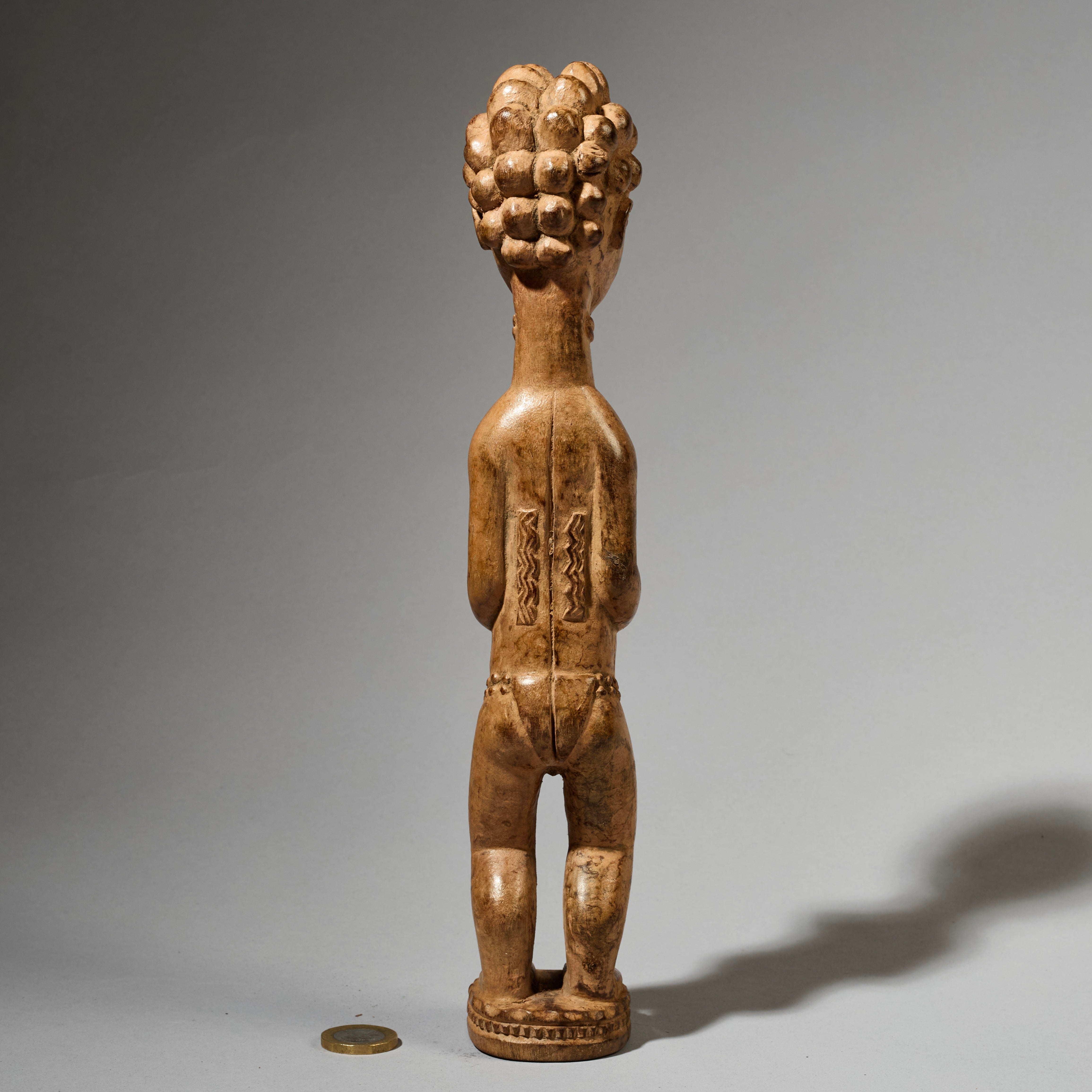 A DETAILED SPIRIT PARTNER FROM THE BAULE TRIBE OF IVORY COAST, WEST AFRICA ( No 5054 )
