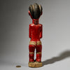 AN EXPRESSIVE RED FEMALE COLON FIGURE WITH FINE FINGERS, BAULE TRIBE IVORY COAST ( No 4998 )