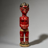 AN EXPRESSIVE RED FEMALE COLON FIGURE WITH FINE FINGERS, BAULE TRIBE IVORY COAST ( No 4998 )