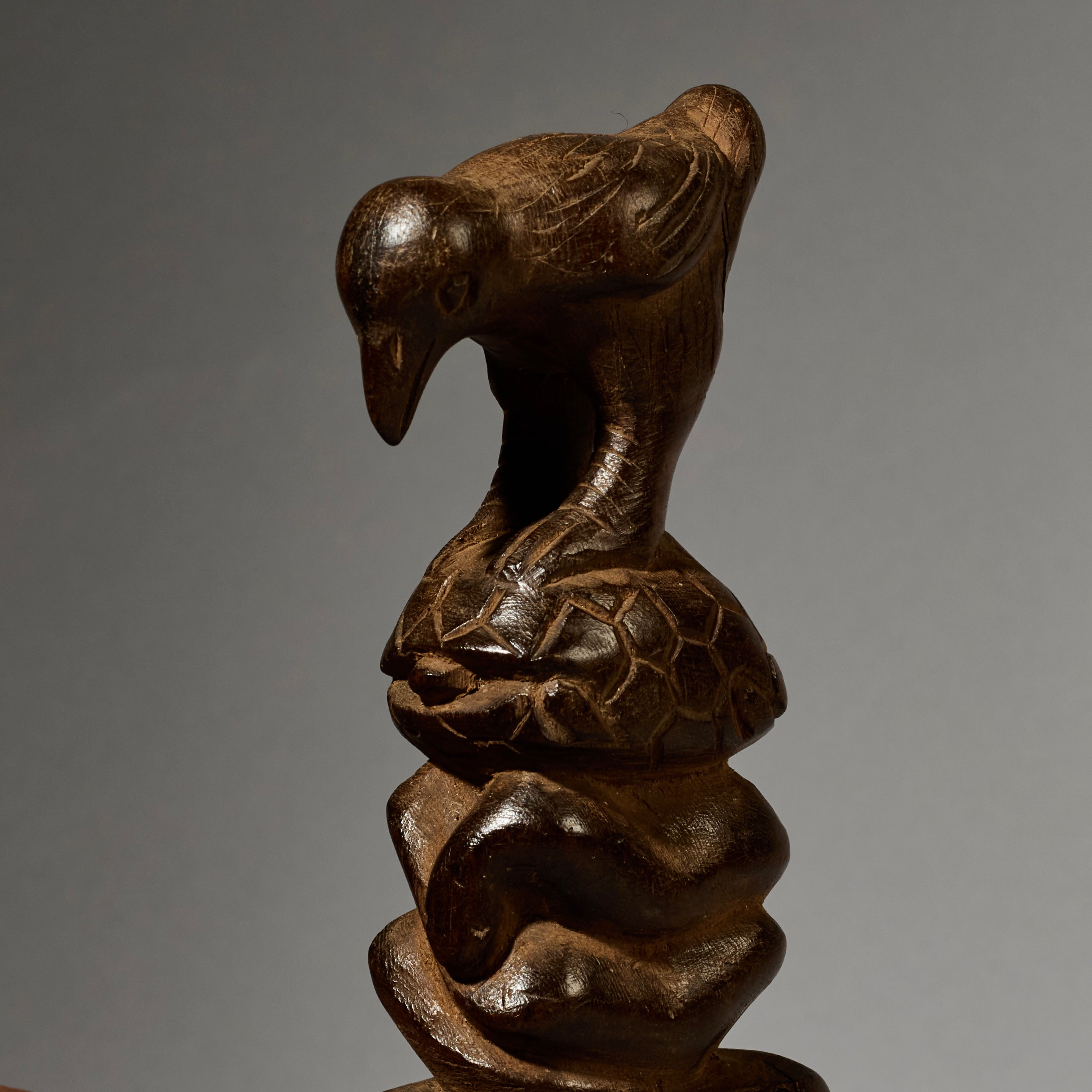A STUNNING PATINATED BAULE TRIBE CATAPULT , IVORY COAST (  No 4975 )