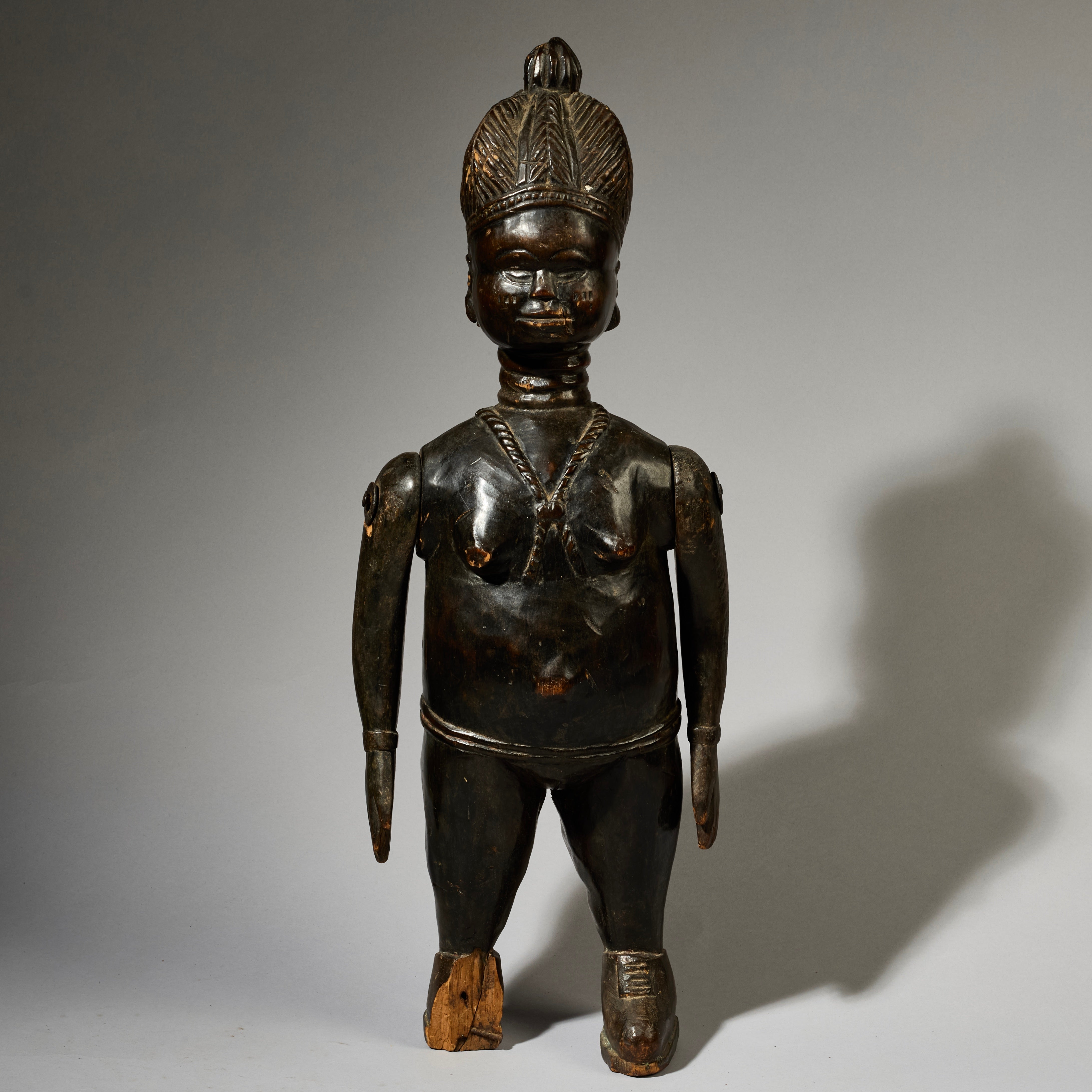 A RARE LARGE MENDE TRIBE STATUE FROM SIERRA LEONE ..EX UK COLLECTION  ( No 5037 )