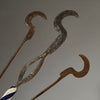 A TRIO OF CEREMONIAL SYTHES FROM THE TUTSI TRIBE OF RWANDA ( No 5026 )