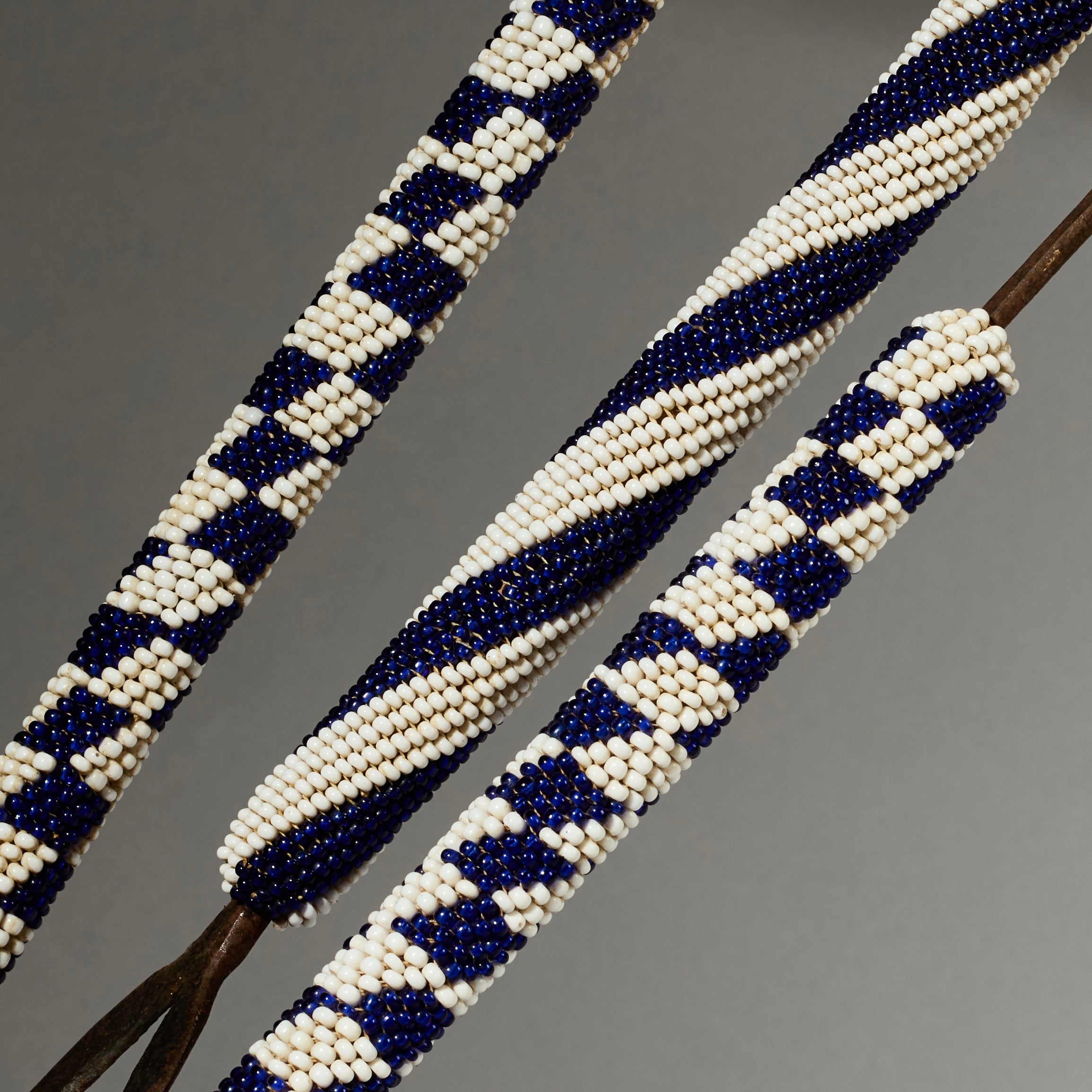 A TRIO OF CEREMONIAL SYTHES FROM THE TUTSI TRIBE OF RWANDA ( No 5026 )
