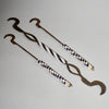 A TRIO OF CEREMONIAL SYTHES FROM THE TUTSI TRIBE OF RWANDA ( No 5026 )
