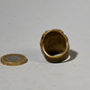 A LARGE DETAILED BRONZE RING, BAULE TRIBE IVORY COAST ( No 4984 )