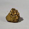A LARGE DETAILED BRONZE RING, BAULE TRIBE IVORY COAST ( No 4984 )
